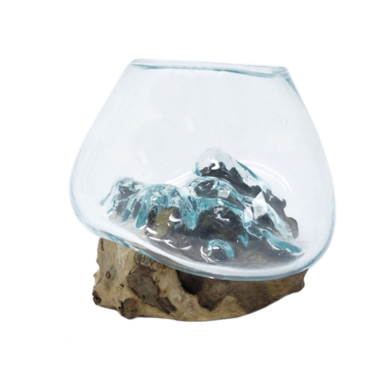 Petit bol en verre soufflé sur racine de Gamal, 13 cm, 600 g